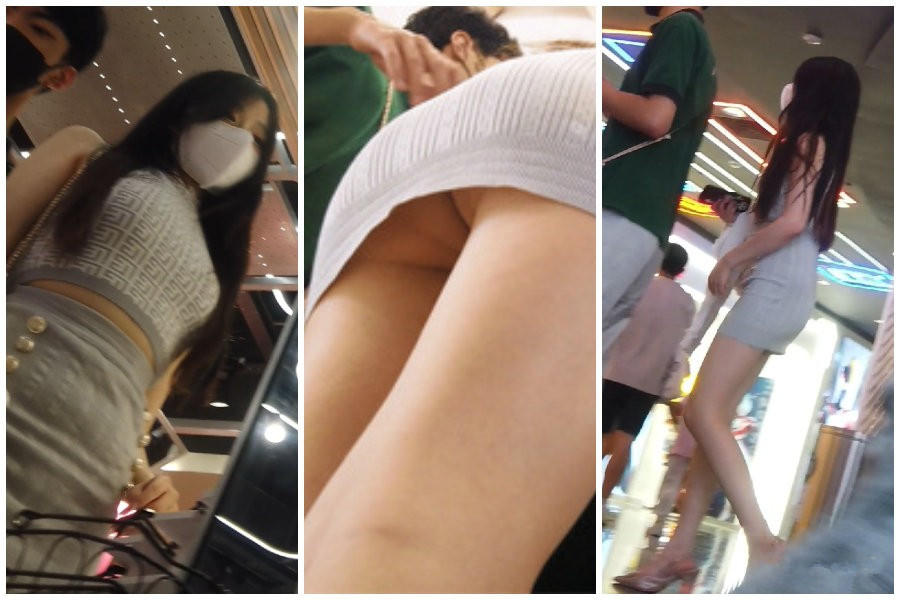 极品身材美女超短包臀裙骚丁，偶现粉逼