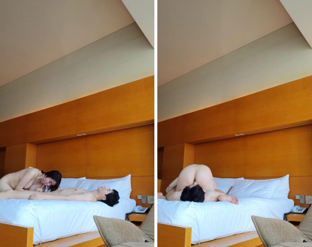 酒店约炮白肤美丰满御姐李彩雅趴在窗台看着街景操