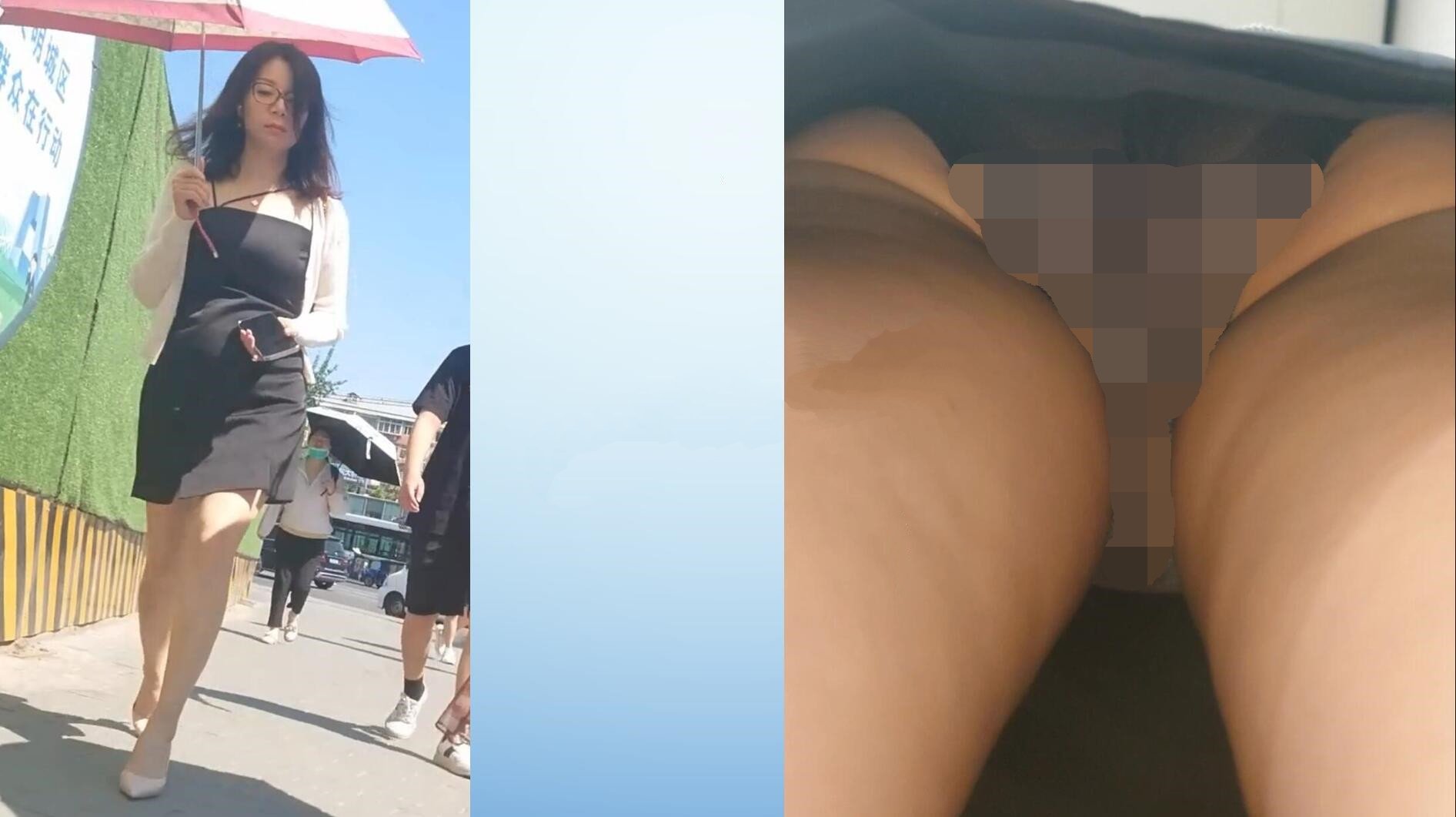 地铁站出口电梯偷拍美女裙底《极品骚秘》公司极品女秘,外纯内骚,T字裤掩盖不住黑菊