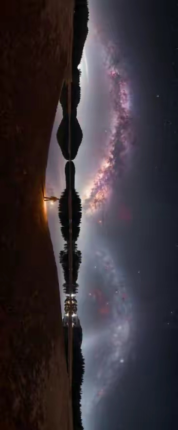 夜空中美丽的银河