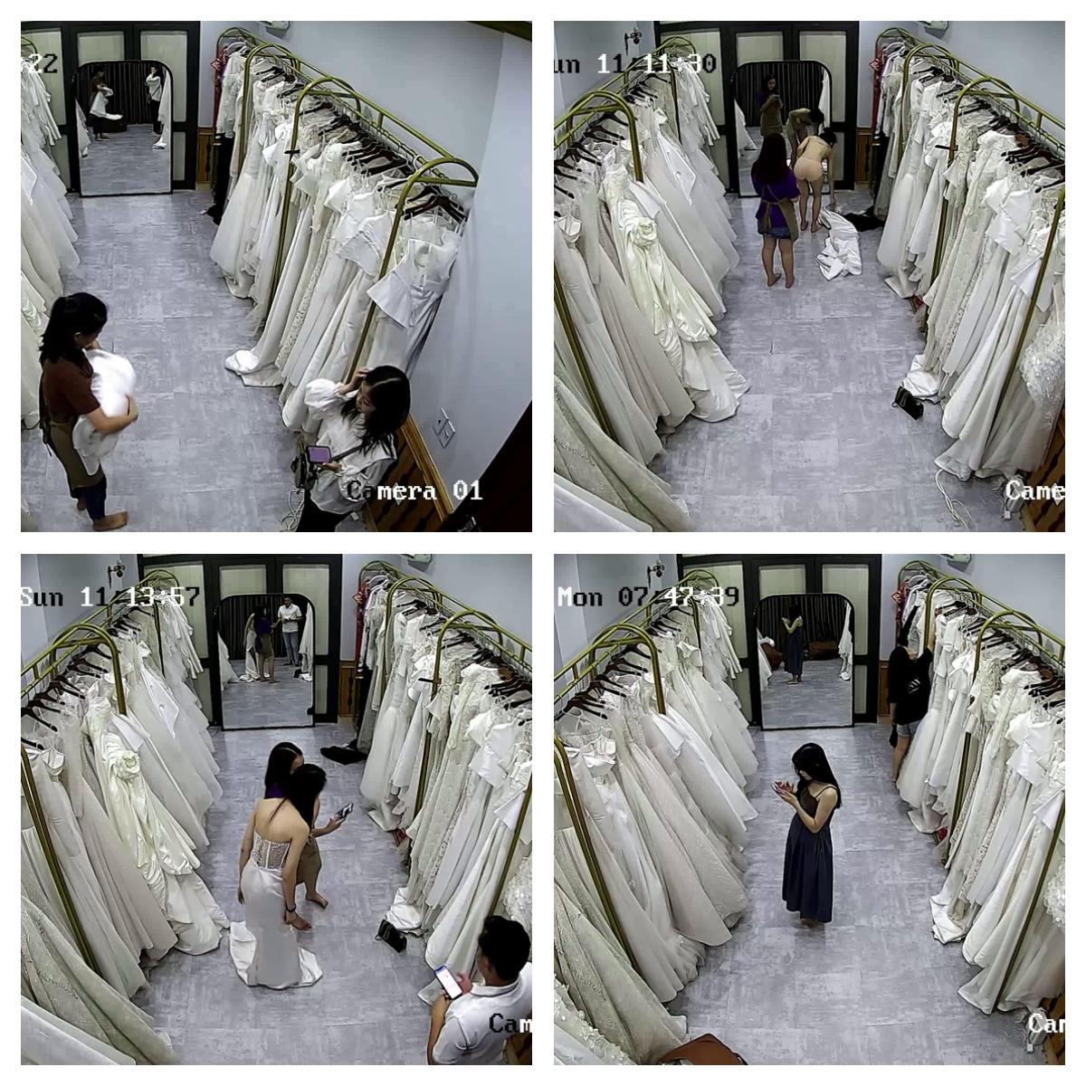 十二月最新流出【 破解摄像头】婚纱摄影店 多位新娘试婚纱