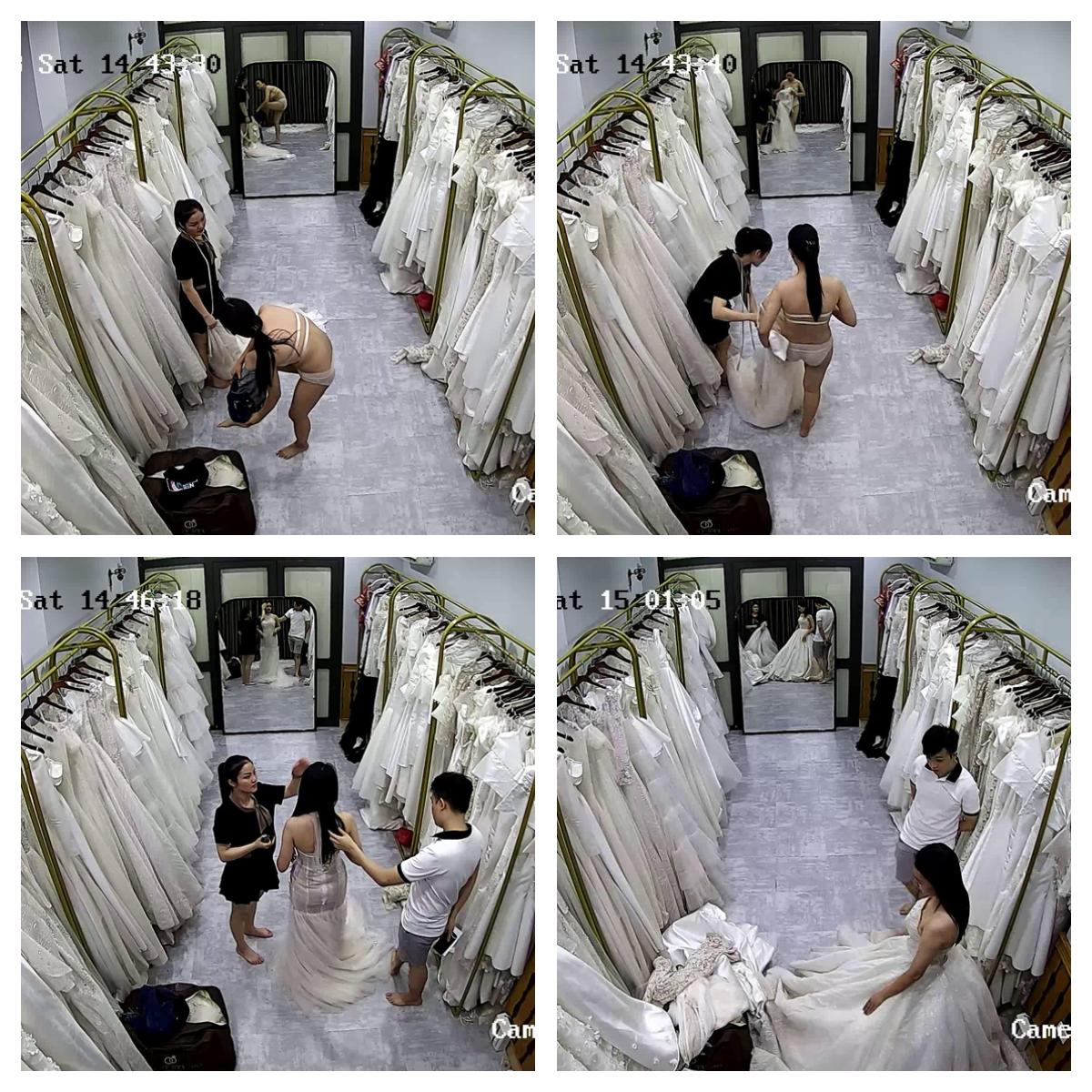 十二月最新流出【 破解摄像头】婚纱摄影店 多位新娘试婚纱