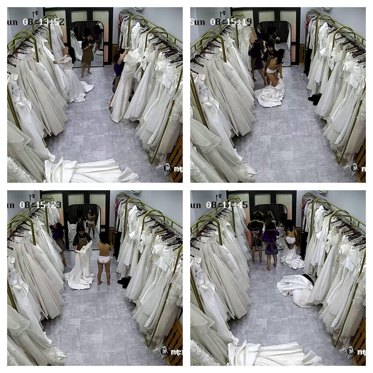 十二月最新流出【 破解摄像头】婚纱摄影店 多位新娘试婚纱