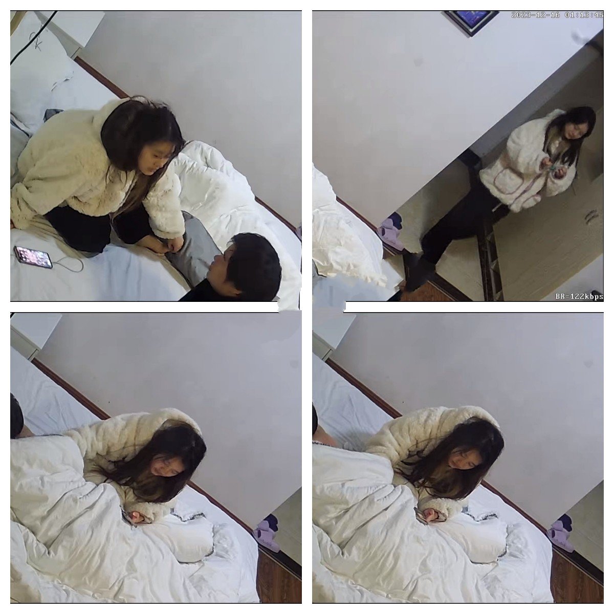 新流出安防酒店摄像头偷拍颜值还可以的女孩子和猥琐小胖男友开房做爱