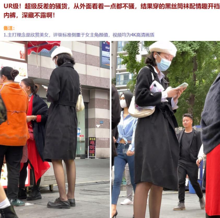 偷拍美女裙底风光成都车展银色连衣裙细高跟极品美女，白色窄内 UR级反差骚货黑丝筒袜配情趣开档内裤