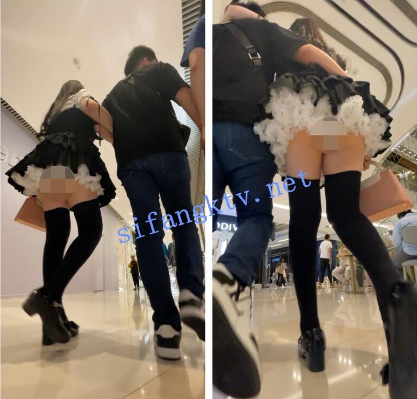 偷拍两个性感短裙美女超短蕾丝公主裙..性感丁字裤..美女当众被男友捏屁股超短齐B女仆装过膝袜圆润美腿