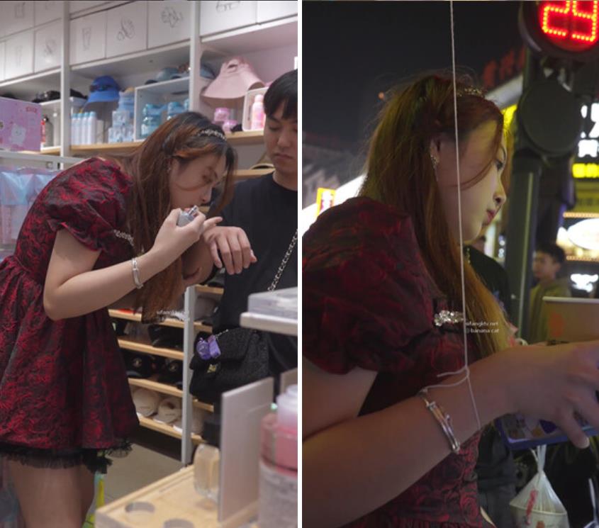 偷拍两个性感短裙美女超短蕾丝公主裙..性感丁字裤..美女当众被男友捏屁股超短齐B女仆装过膝袜圆润美腿