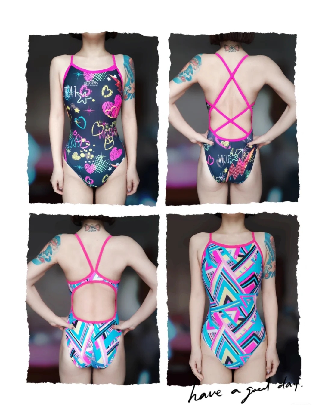 纹身少妇的泳装展示[33P]