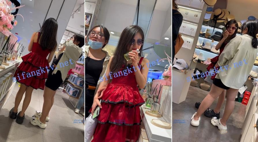 大神偷拍美女裙底风光KFC年度精品.极品学生妹无内贴逼拍摄骚逼白色液体流出