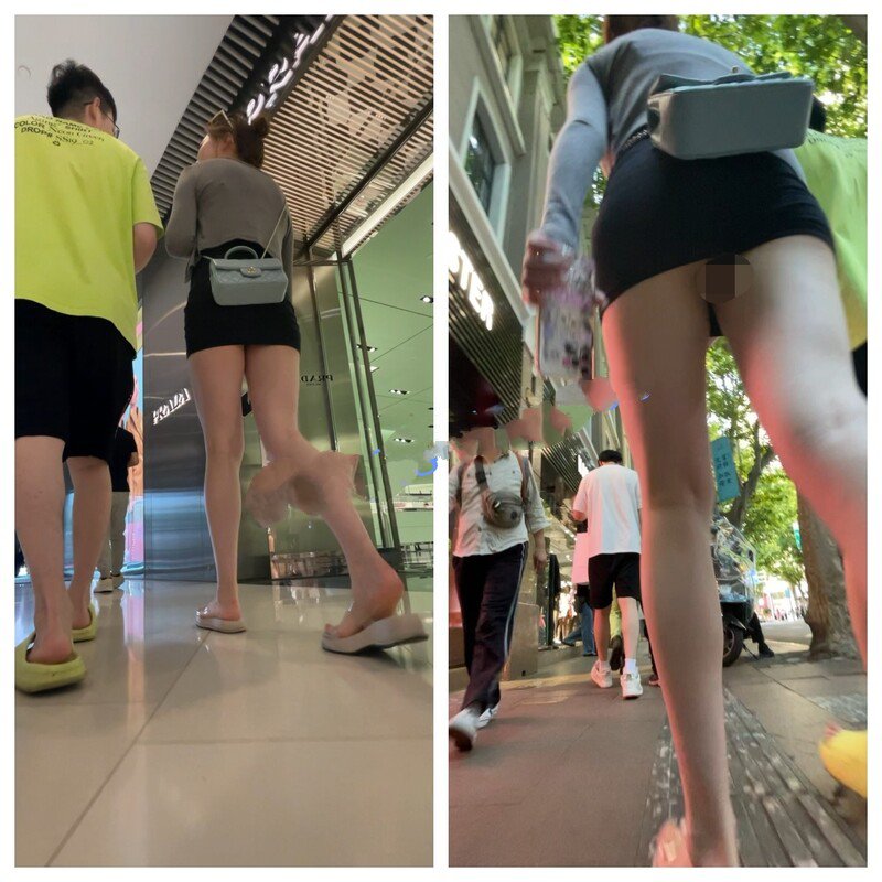 又短又紧包臀裙少妇透明凉拖双腿光滑发亮完美腰臀比例的短发美女网球超短裙丁内