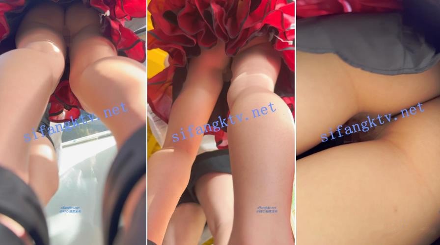 大神偷拍美女裙底风光KFC年度精品.极品学生妹无内贴逼拍摄骚逼白色液体流出