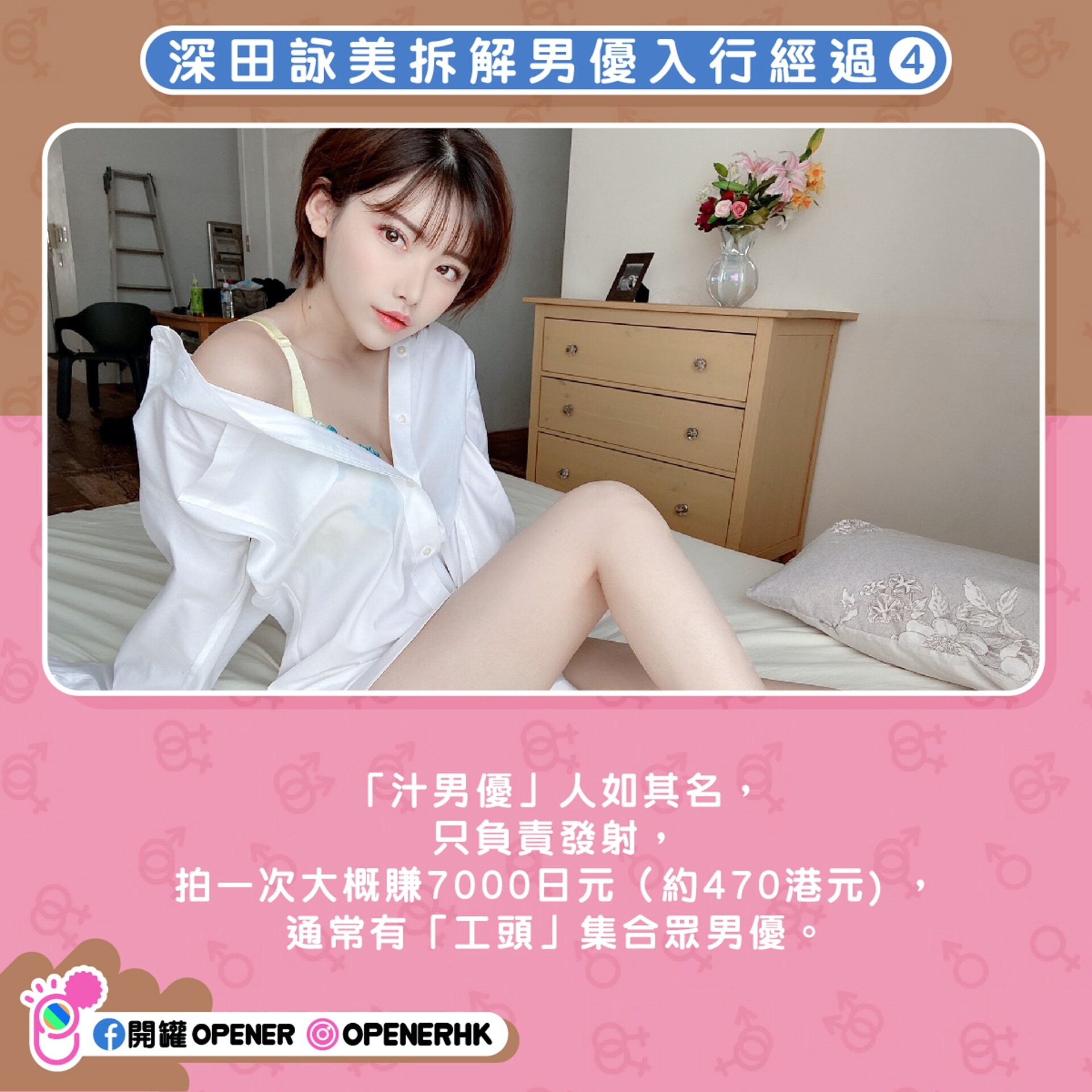 深田咏美爆AV男优入行6个潜规则　有3大「长处」即可跟女优交手