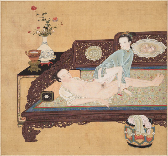 分享一套中国古代春宫图，性教育启蒙绘画