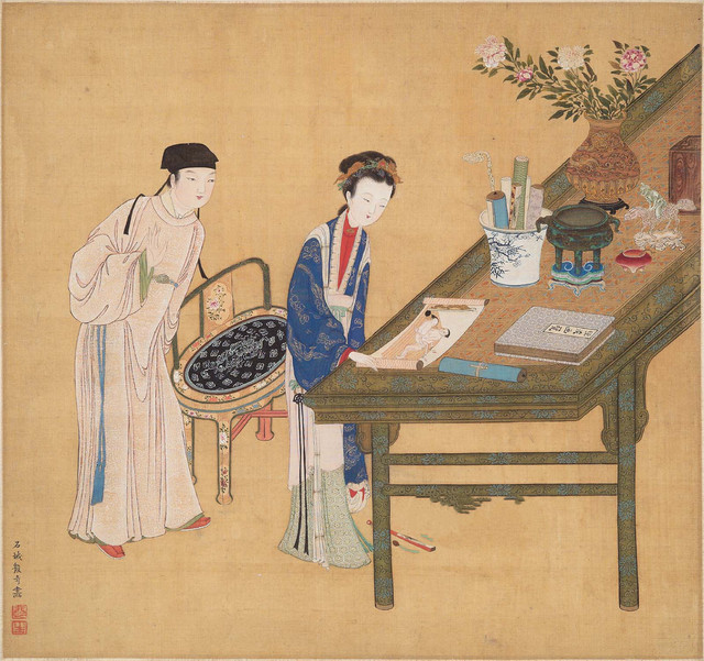 分享一套中国古代春宫图，性教育启蒙绘画