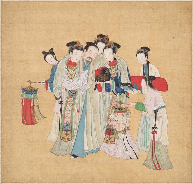 分享一套中国古代春宫图，性教育启蒙绘画