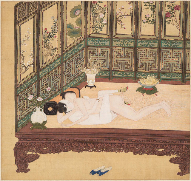 分享一套中国古代春宫图，性教育启蒙绘画