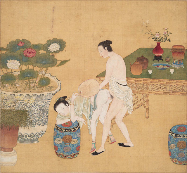 分享一套中国古代春宫图，性教育启蒙绘画