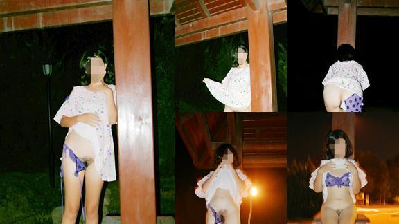 深夜的凉亭,勇敢的露出,享受暴露带来的刺激与快感