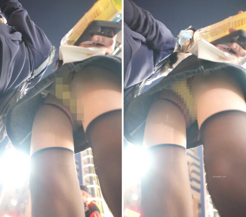 偷拍美女裙底风光性感腿环吊带黑丝美女模特级美腿..性感蕾丝边内裤自来眼性感学院风超短裙黑丝长腿美女