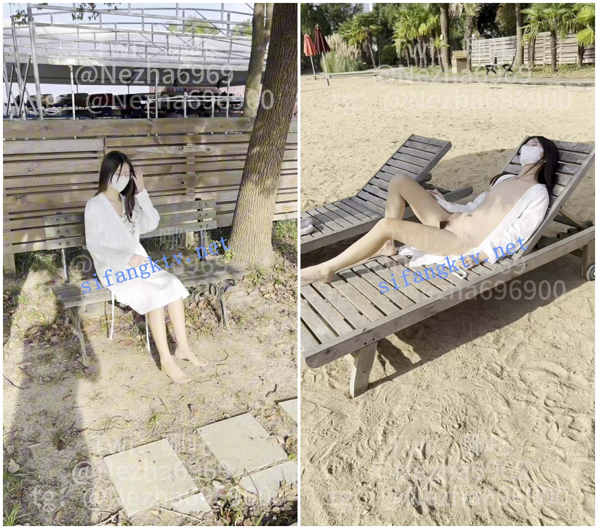 【精品露出】小哪吒SVIP福利，海滩春游超长露出