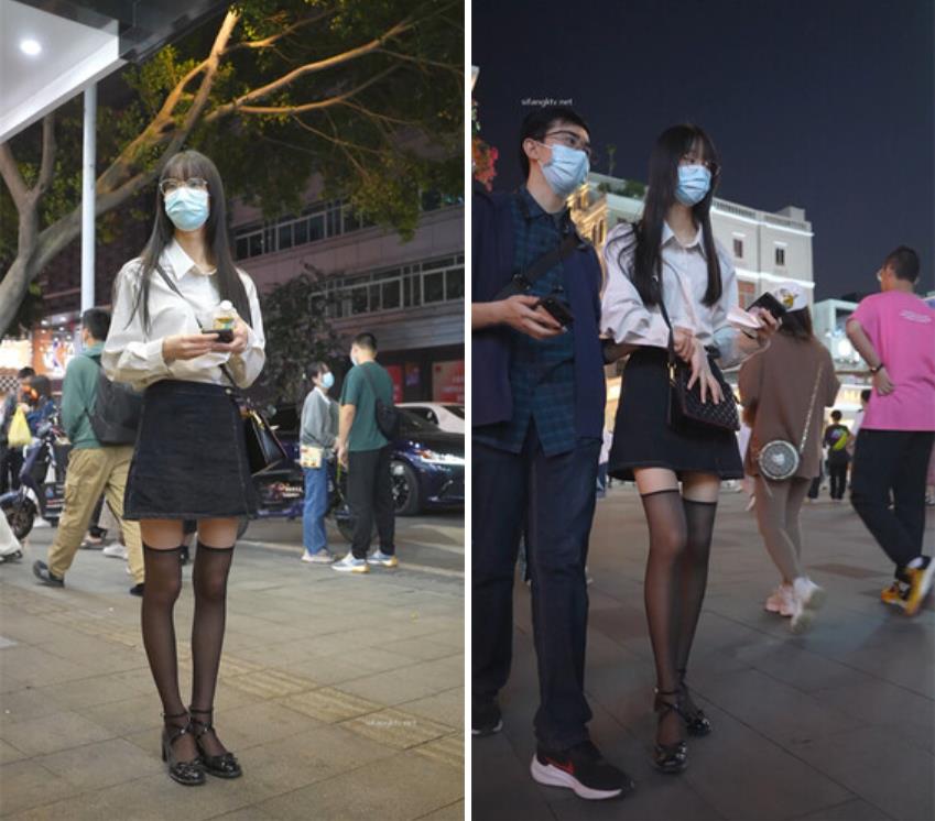 偷拍美女裙底风光性感腿环吊带黑丝美女模特级美腿..性感蕾丝边内裤自来眼性感学院风超短裙黑丝长腿美女