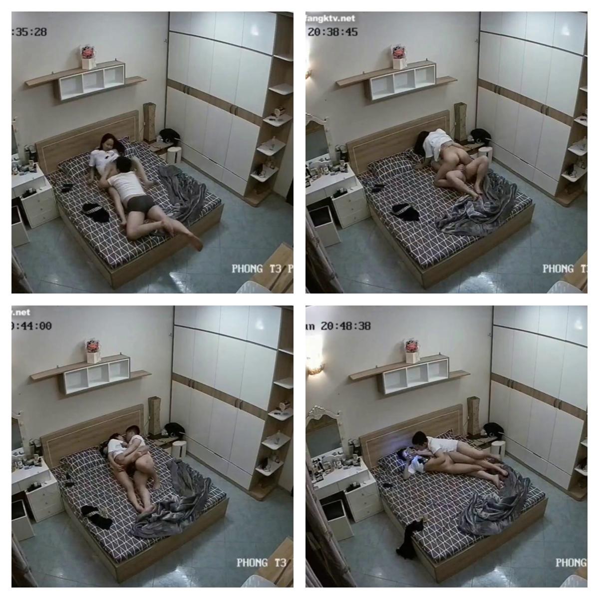 黑客破解家庭网络摄像头TP老公性能力不行无法满足老婆的性欲 好兄弟一起操