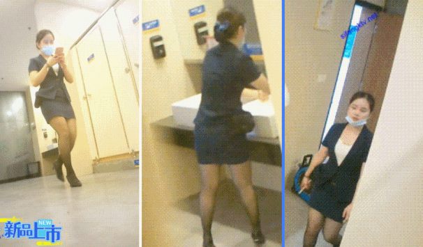 墙有眼原创厕拍黑丝细跟包臀裙制服淫毛穴