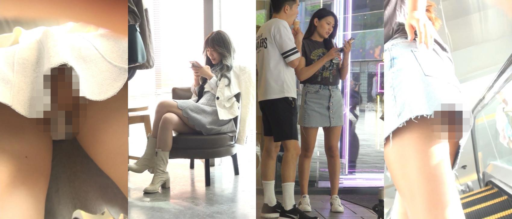 极限抄底超多气质小姐姐裙内，各种内裤骚丁，超正美女BB露出来一半