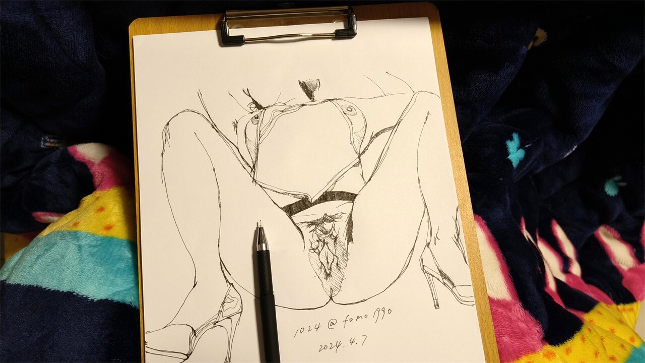 波卡圆点黑丝加红底高跟鞋，骚货的淫水今夜格外多