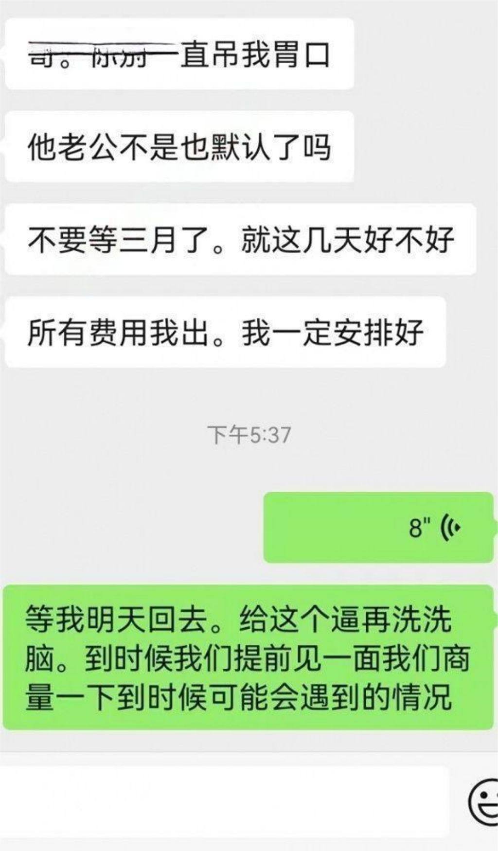 记录的是第一次三P前 两个要跟她大战三百回合的男主角的聊天记录