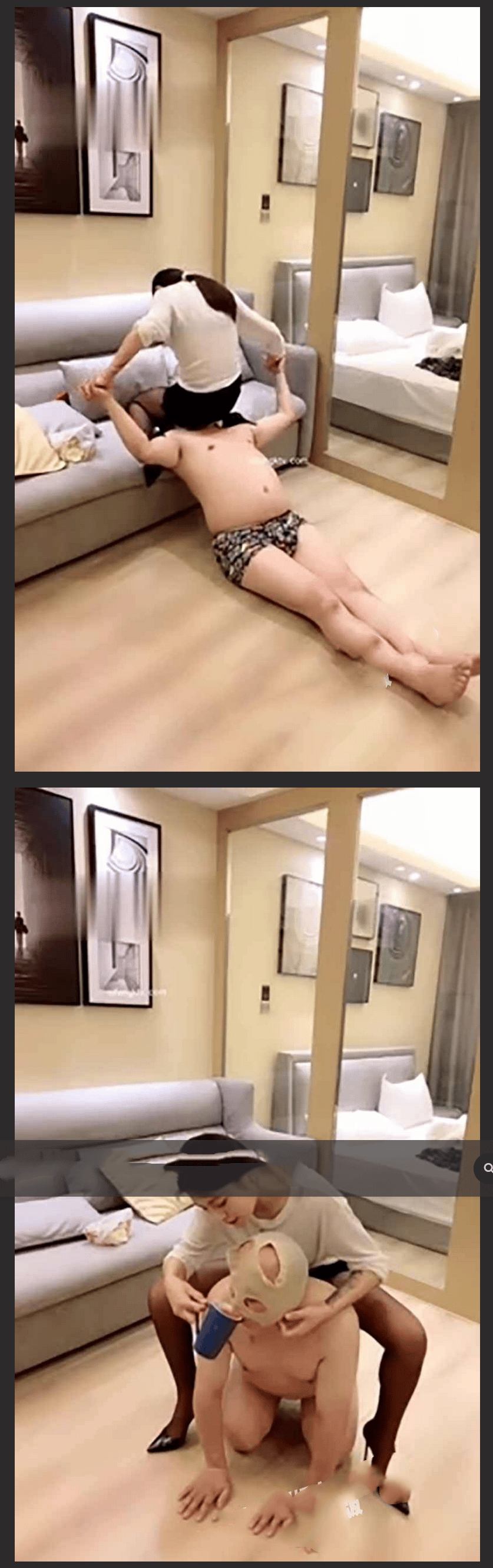 SM女王打耳光翻车事件！极品黑丝性感女主下手太狠不料被反打