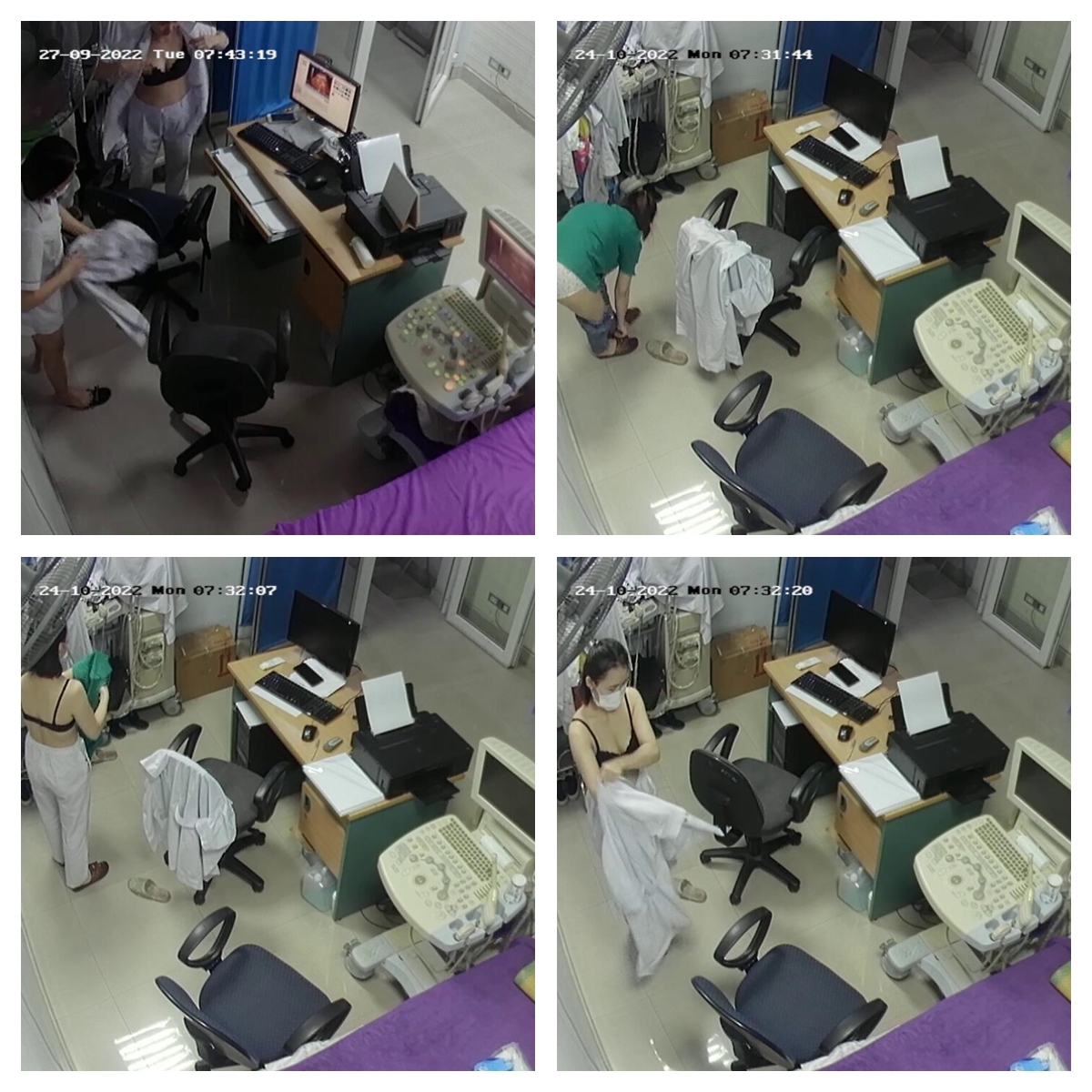 稀有黑客破解医院摄像头偷拍妇科B超阴道检查少妇 笑着进去被超长设备插入捂着逼瘸着走出来