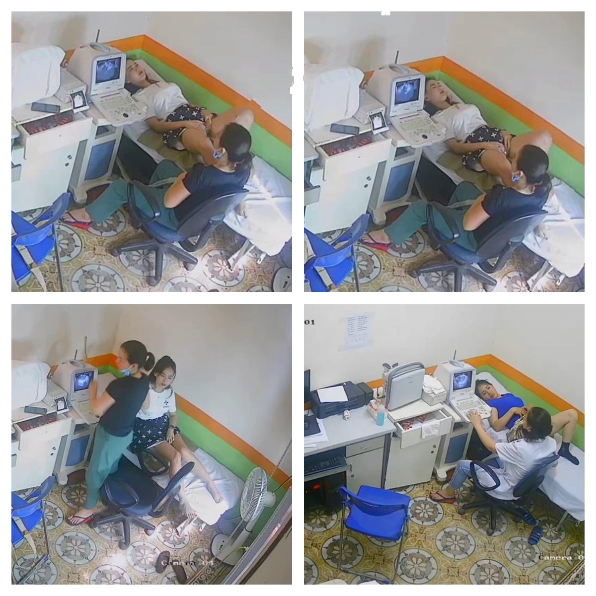 稀有黑客破解医院摄像头偷拍妇科B超阴道检查少妇 笑着进去被超长设备插入捂着逼瘸着走出来