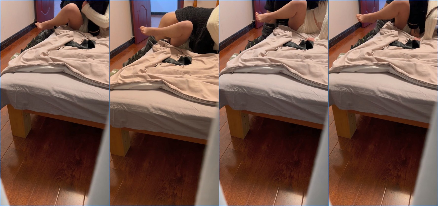 利诱老婆不穿内裤勾引外卖小伙做爱 最后冲刺竟摘套