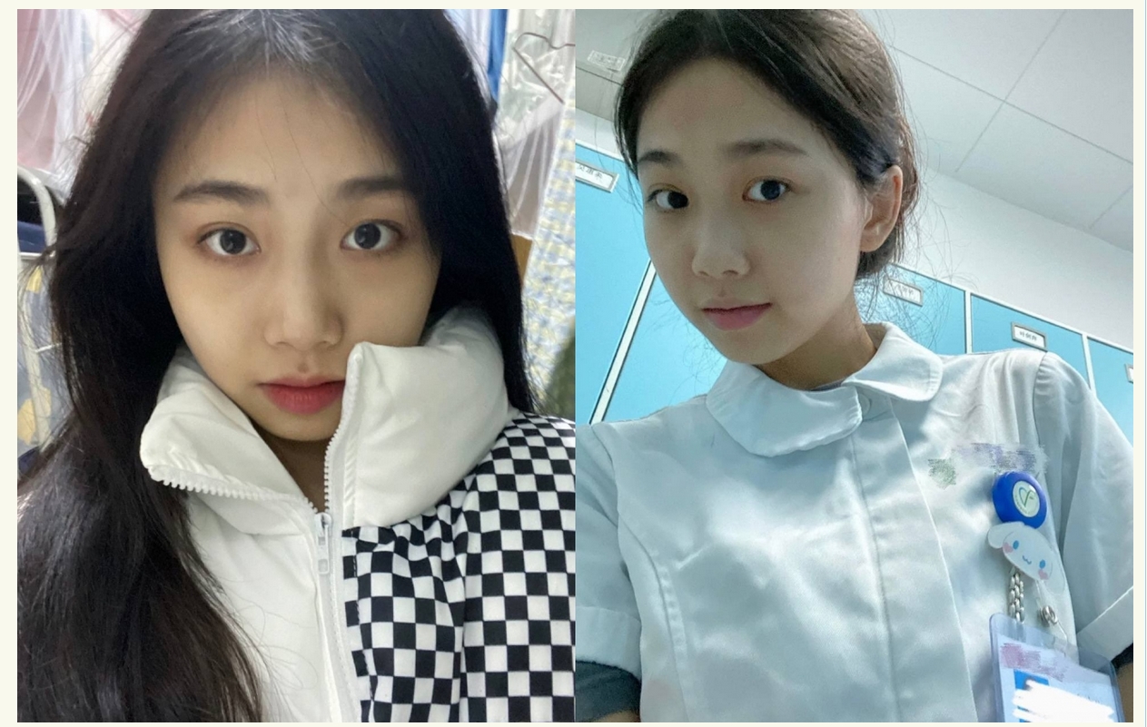 卫校毕业高颜大眼睛护士小姐姐兼职外围私拍流出，线下约炮金主被调教啪啪长得好看身材无敌