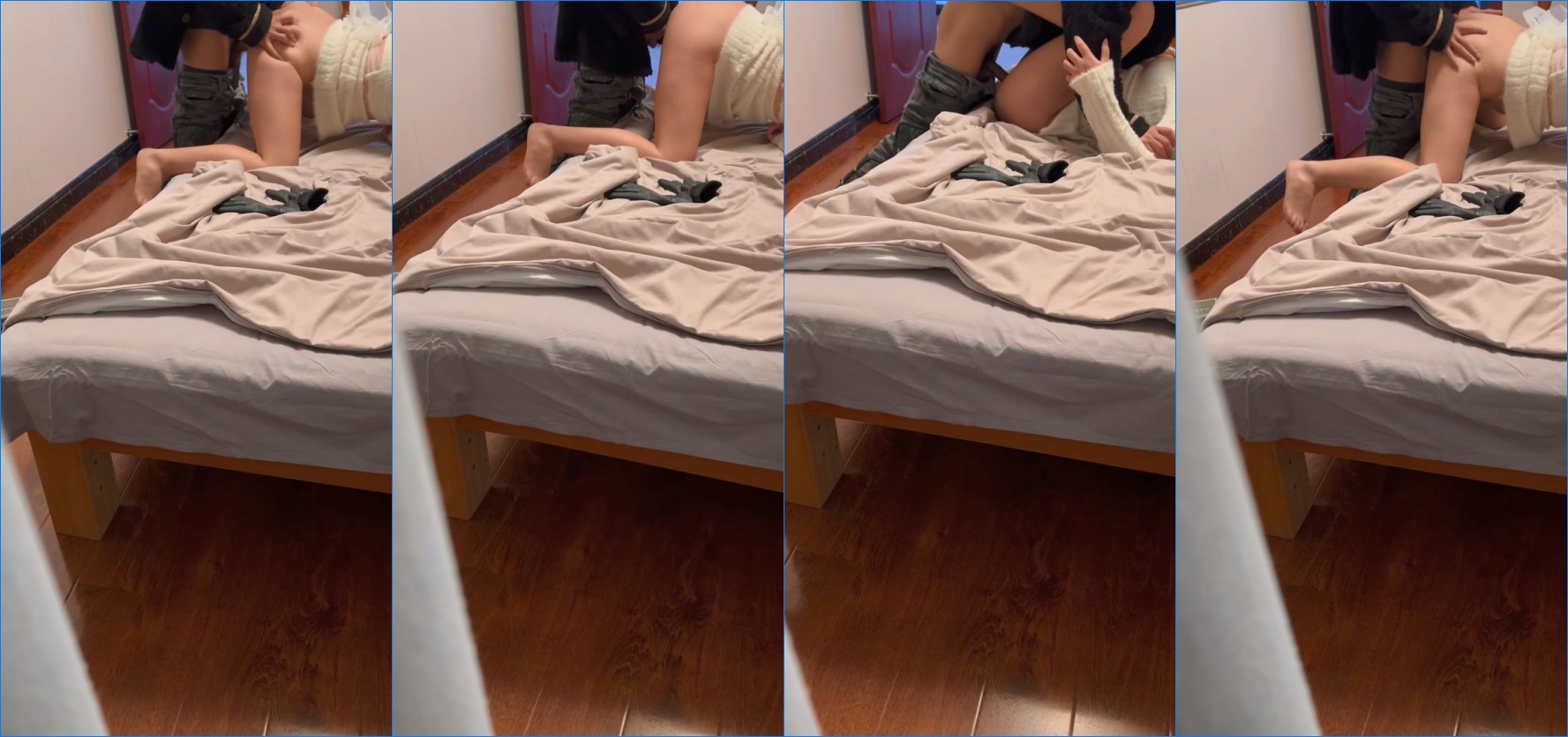 利诱老婆不穿内裤勾引外卖小伙做爱 最后冲刺竟摘套