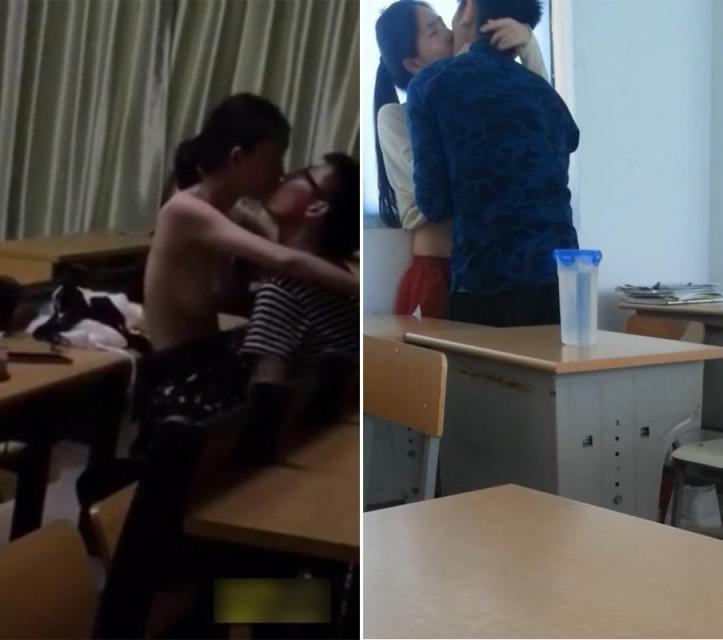 教室里的小浪漫  饥渴学生小情侣在教室直接啪啪  口交全集整理