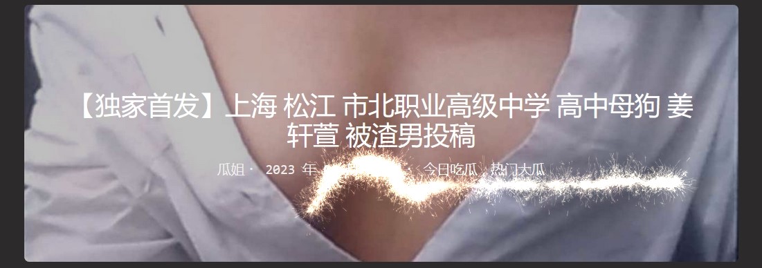 上海 松江 市北职业高级中学 高中母狗 姜轩萱 被渣男投稿