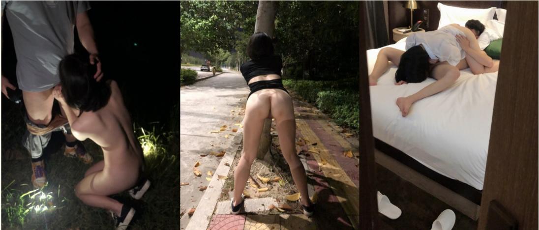 推特露脸气质短发贤惠绿帽人妻【1点睡觉】极度反差一面，户外露出野战与多名单男群P内射