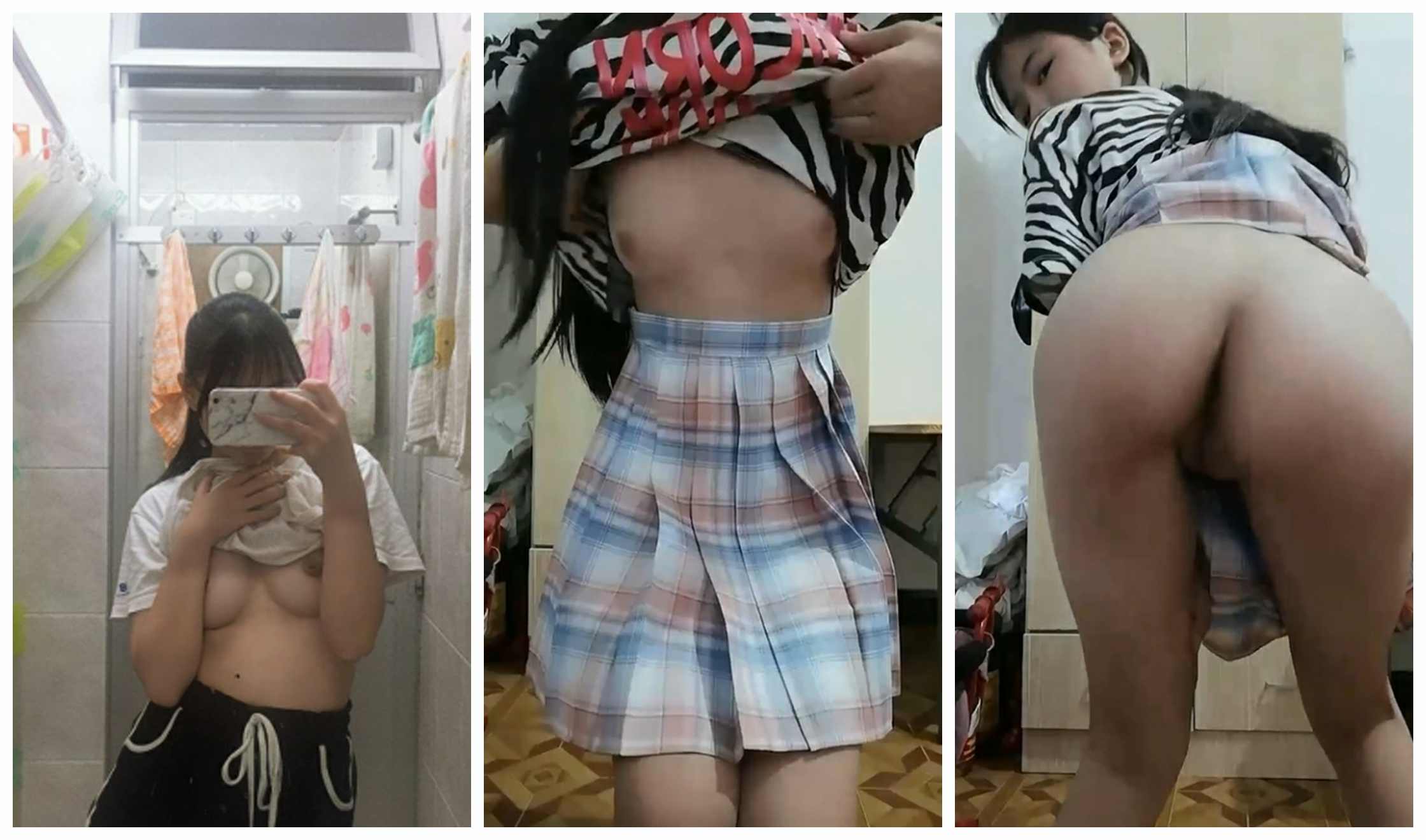 反差学生妹在校是个乖乖女,放学回家就像变了一个人