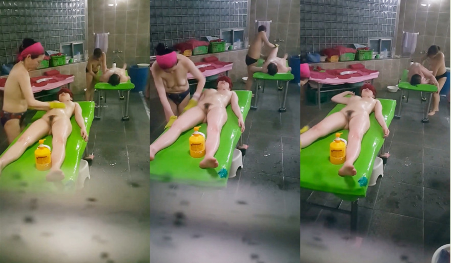 澡堂子内部员工偷拍❤️几个白白嫩嫩正在搓背的美少妇