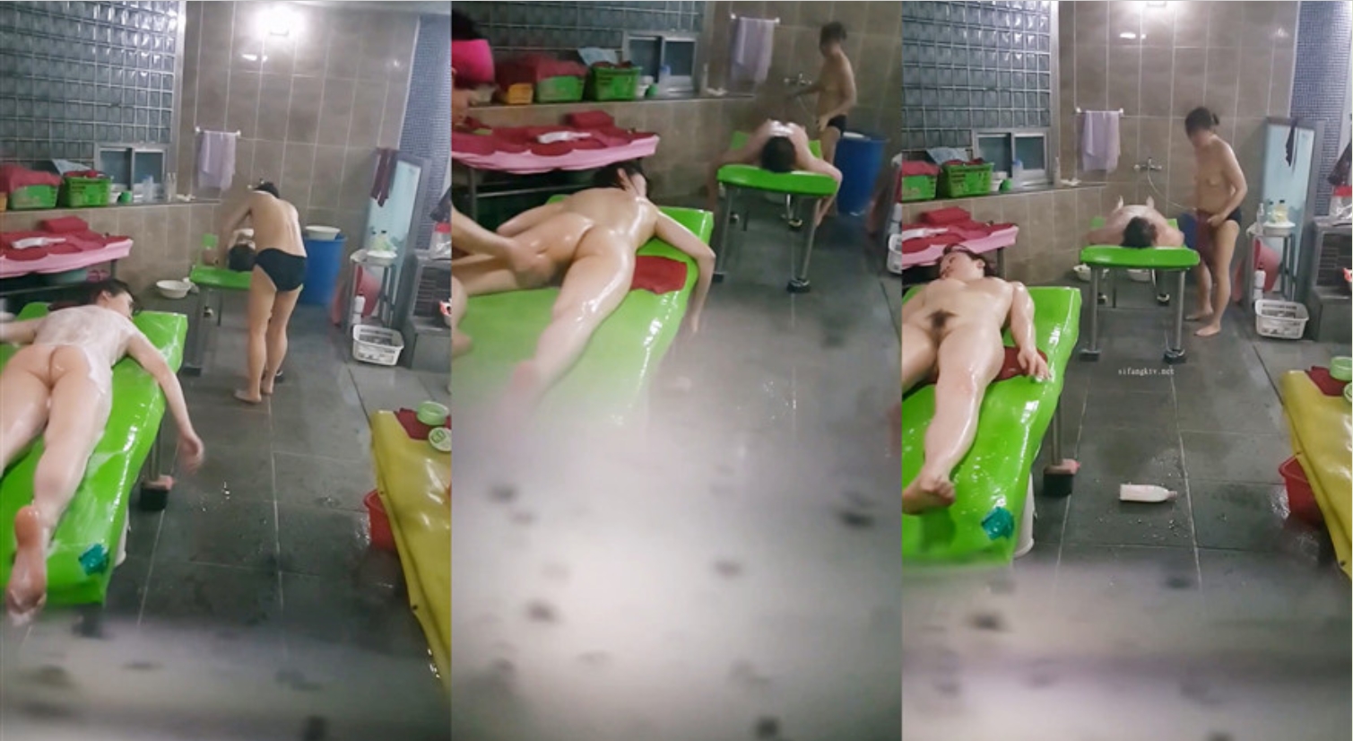 澡堂子内部员工偷拍❤️几个白白嫩嫩正在搓背的美少妇