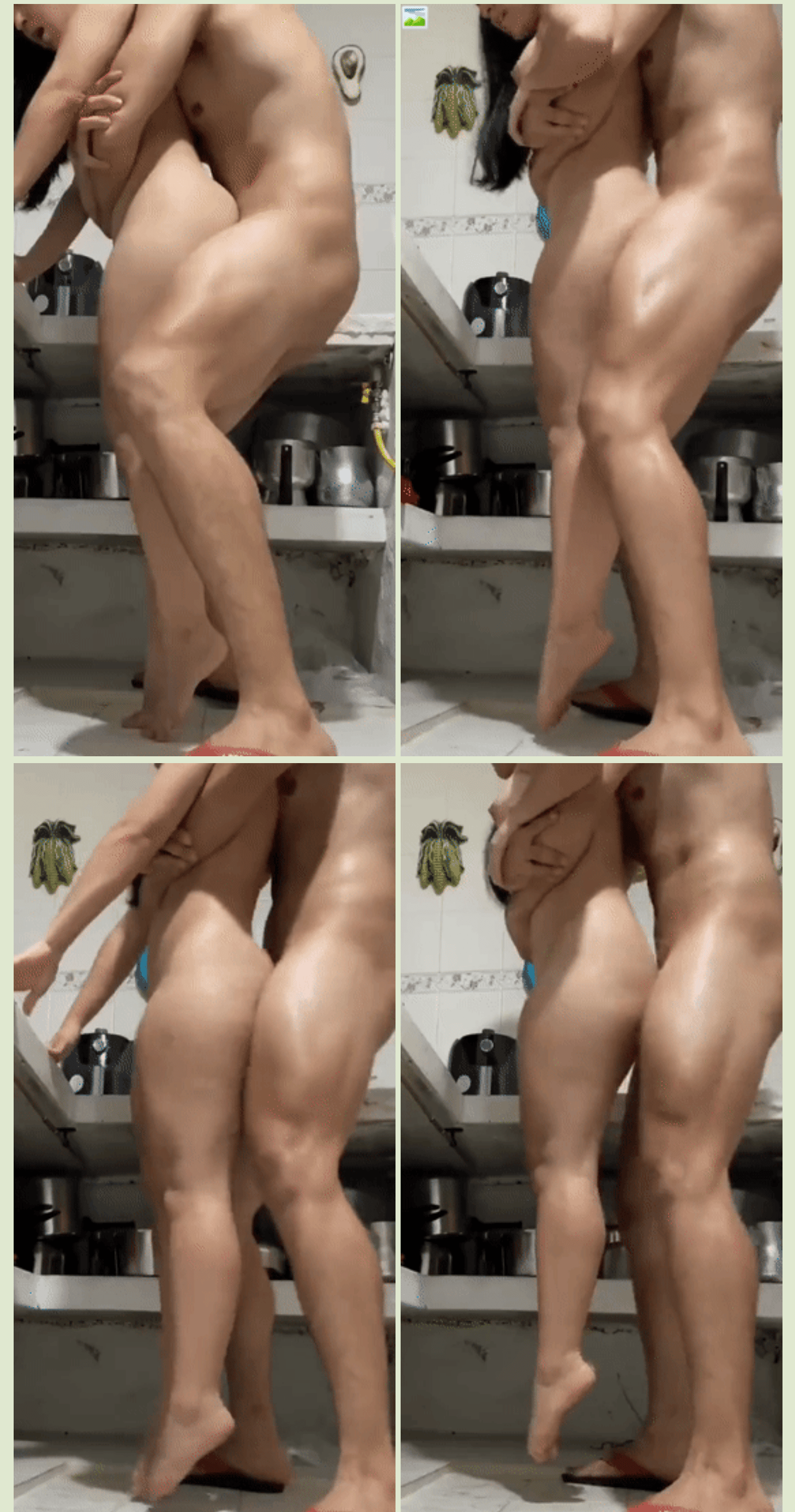 ✨猛男艹逼✨猛男抱着一个娇小妹子一顿狂艹，直接离地后入猛艹，简直太牛逼了！