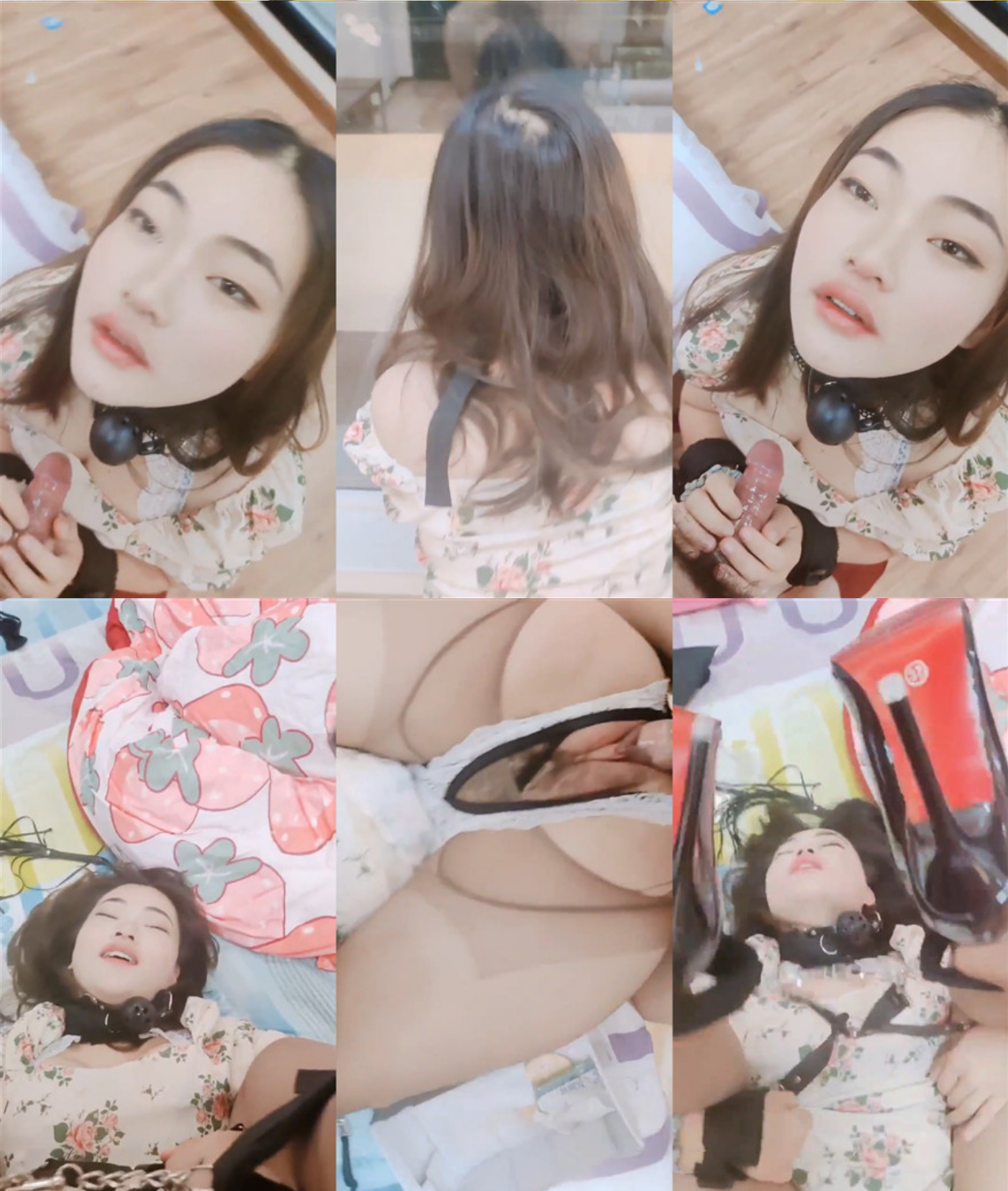 《百度云泄密》极品少妇和相好的在家里偷情⭐穿上情趣丝袜和高跟鞋被各种道具玩B