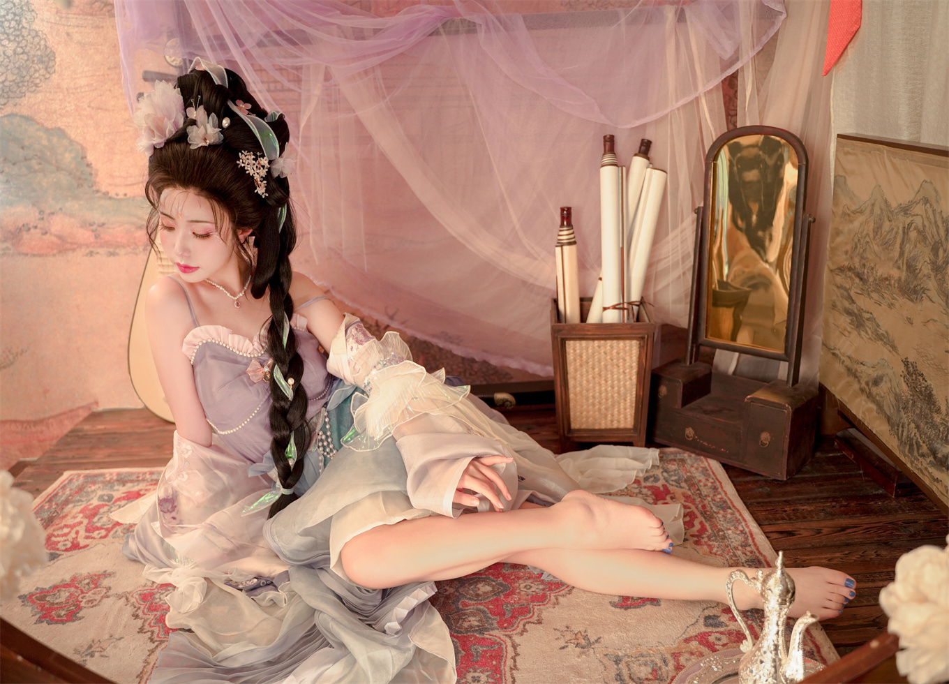 ✿稀有露脸✿ 高端ACG业界女神爆机少女喵X吉古装迷情《长相思》古风天花板 绝品鲜美嫩穴开腿待插