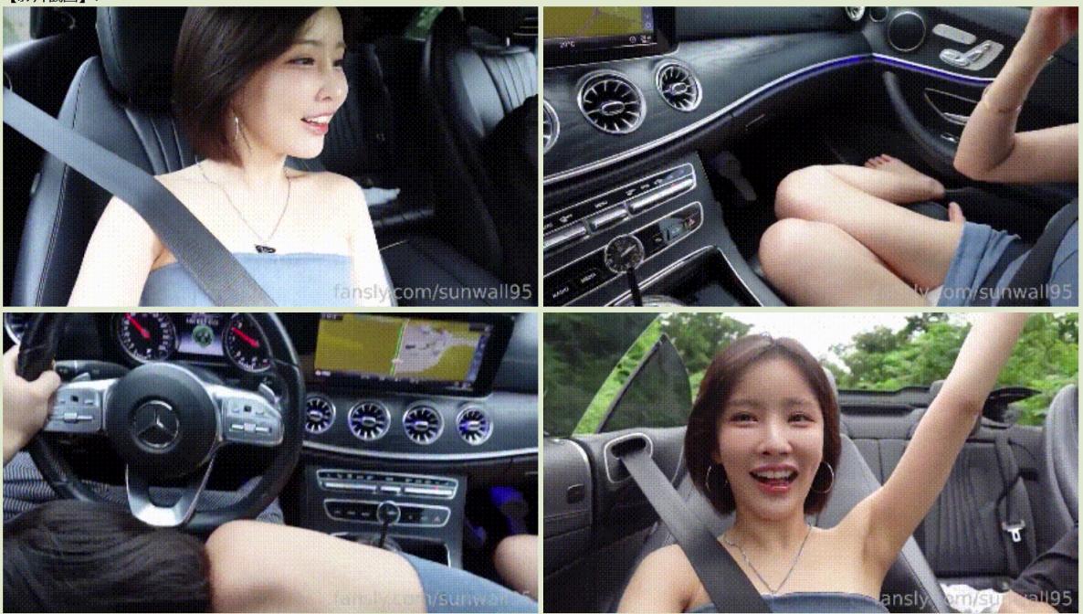 大奶美女 富二代开着豪车带美女兜风 妹子表情好兴奋 随便在路边把事办了