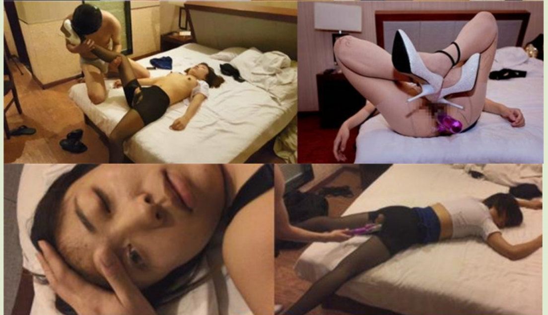 二人组下药迷翻美女同事换上空姐制服 黑丝双洞齐插❤️屁眼被插成一个大洞