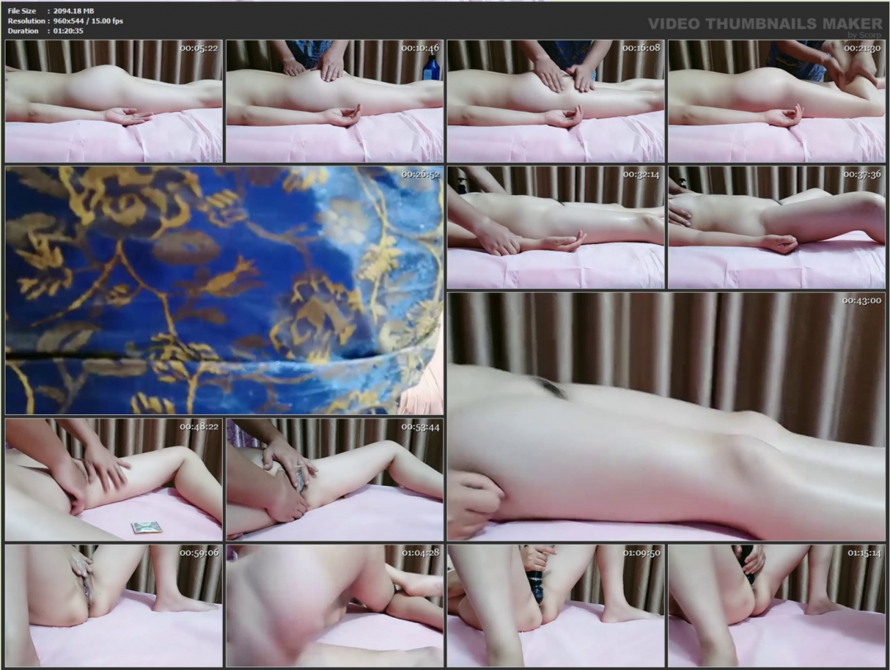 【女子私密SPA】按摩做全套后还不满足，自己拿着AV棒戳进屄里自慰高潮