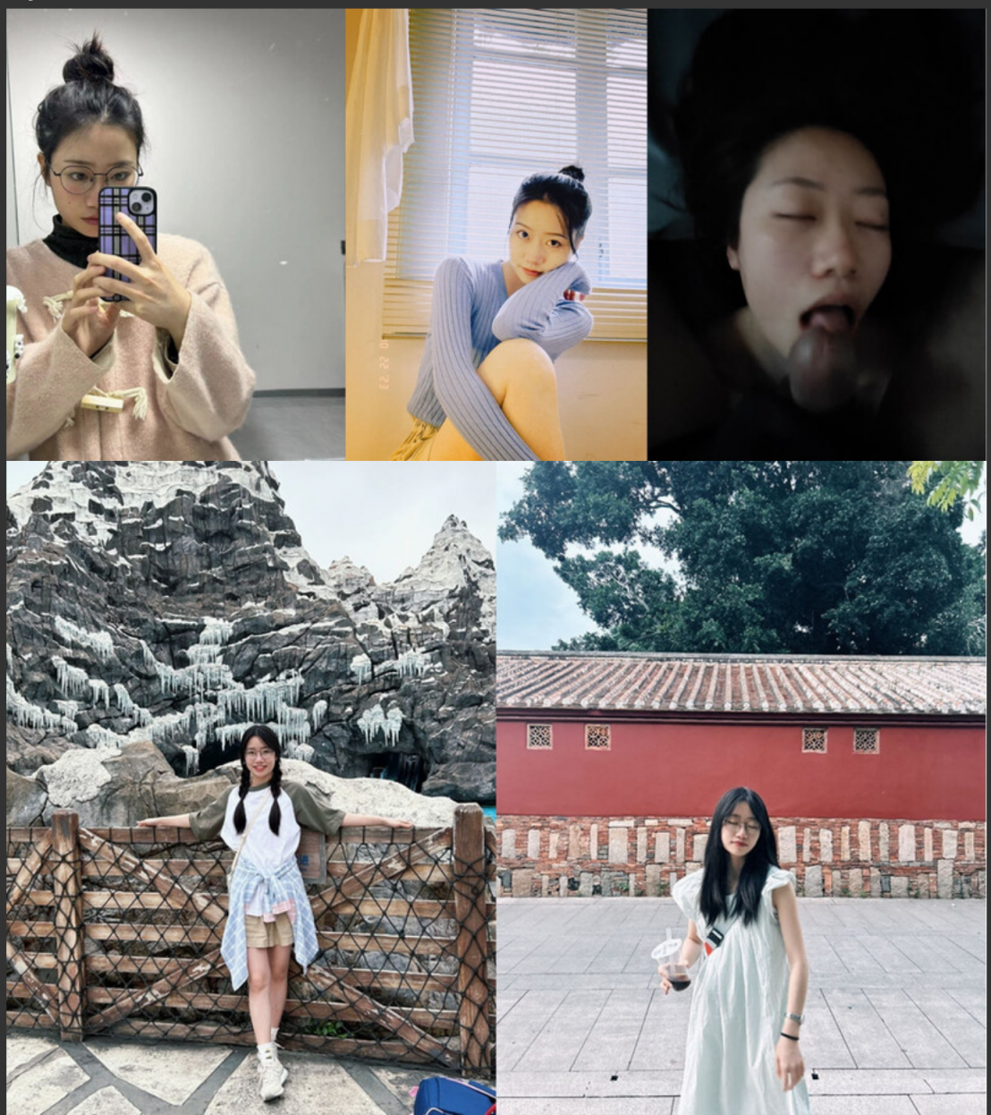 山东美女大学生分手后不雅视图流出,眼镜妹、青春活力女,床上好臊