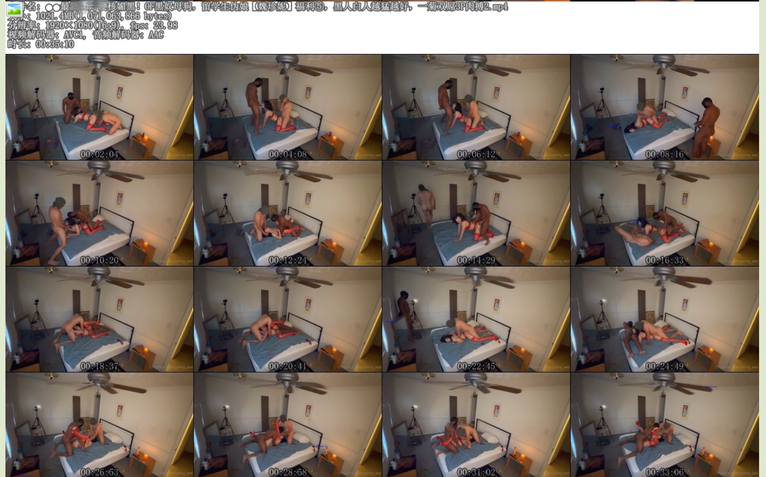 最新硬核媚黑！OF黑奴母狗，留学生伪娘【魏珍妮】福利,黑人白人越猛越好，一菊双屌3P肉搏